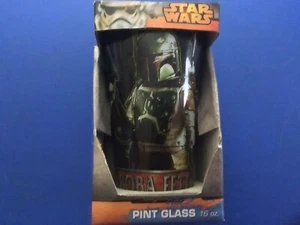 Star Wars Pint Glass Choose From Boba Fett, Yoda, Darth Vader, Storm Trooper New - Picture 1 of 6