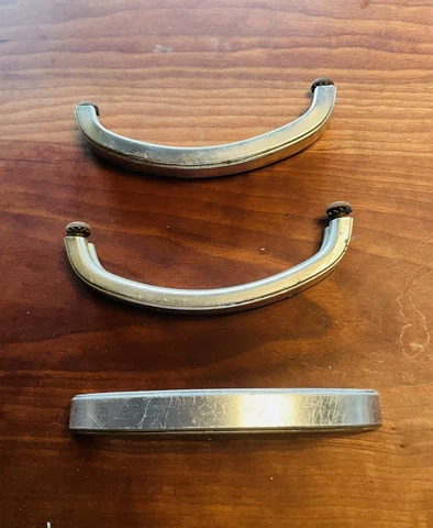 Vintage Tanker Desk Metal Handles Cover