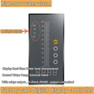 Digital Level Indicator Controller Temperature For Water Pump Solenoid Valve - Image 1 of 4