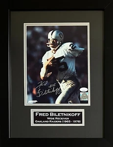 Fred Biletnikoff signed framed 8x10 photo NFL Oakland Raiders JSA COA - Picture 1 of 1
