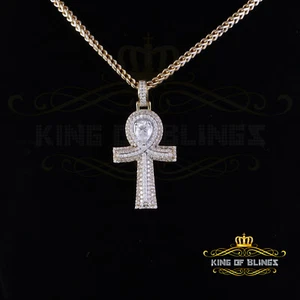 Dije Ankh Para Hombre Colgante Ankh Ankh Centro de Piedra Amarilla Moissanita 4,00 quilates VVS D - Imagen 1 de 11