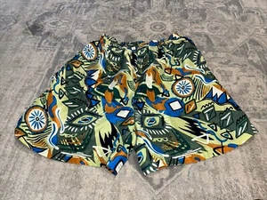 Vintage 90s Casual Isle Mens Silk shorts Nylon Lined X-Large XL Tribal Pull On - Picture 1 of 5
