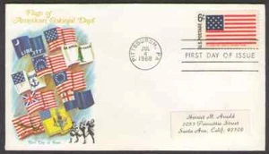 US. 1346. 6c. Ft. McHenry, 1795-1818. Historic Flag. Fleetwood FDC. 1968 - Picture 1 of 1
