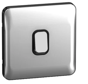 Schneider Lisse Screwless 2 Way Light Switch 10AX Polished Chrome GGBL1012BPC - Picture 1 of 1