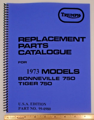 Catálogo de piezas de repuesto Triumph modelos 1973 Bonneville 750, Tiger 750 #117 Foto 1 de 4