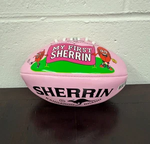 SHERRIN My First Soft Touch AFL KANGAROO BRAND mini-football 20cm PINK - Picture 1 of 5