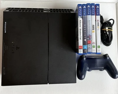 Sony PS4 PlayStation 4 Console Bundle - 5 Games + PS4 Sony Controller Tested - Image 1 of 4