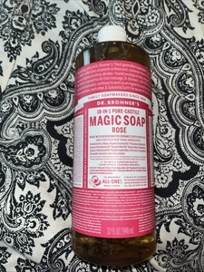 Jabón de Castilla Puro Rosa 18 en 1 Dr.Bronners ~ 32 FL OZ SELLADO NUEVO - Imagen 1 de 11