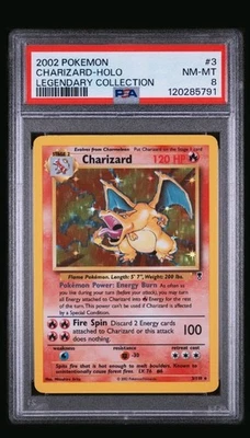 Pokemon Charizard Legendary Coll. Holo Rare #3 PSA 8 - Image 1 of 2
