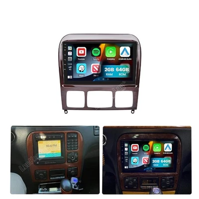 2+64GB Apple Carplay Für Mercedes Benz S-Klasse W220 Autoradio Android 15.0 DSP - Bild 1 von 4