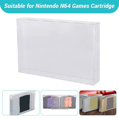 For Nintendo N64 Game Cartridge Clear Protective Box Protector Sleeves - Image 1 of 4