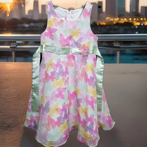 Jessica Ann Girls Butterfly Dress Sleeveless Size 6 - Picture 1 of 7