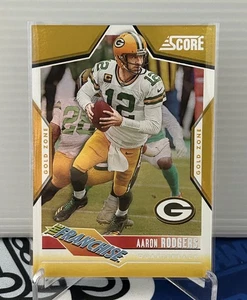 2023 Score #12 Aaron Rodgers The Franchise Gold Zone #/50 - Picture 1 of 2