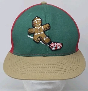 Baseballism Brand Gingerbread Man Baseball Cap Fitted Flat Brim Hat Size 7 - Picture 1 of 10