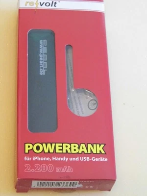 revolt powerbank -by Pearl Collection - 2.200 mAh - USB Kabel - Anleitung - NEU - Bild 1 von 2