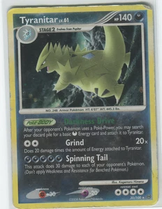 Pokemon Card Tyranitar Stormfront Holo Rare 30/100 Vintage TCG 2008 - DMG - Bild 1 von 2