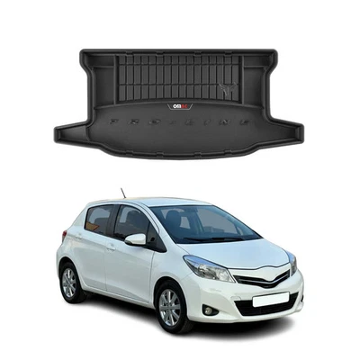 Tapis de Coffre pour Toyota Yaris 2013-2018 TPE Noir - Photo 1/4