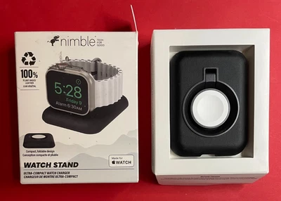 Original Apple Nimble Watch Stand USB-C Magnetisches Schnell Ladegerät Schwarz - Bild 1 von 4