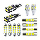 White T10 Led Combo Light Interior License Plate Map Dome Lamp Bulbs
