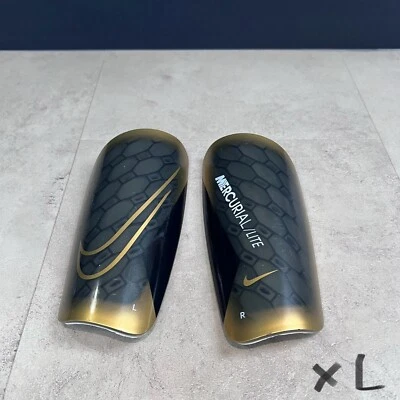 Nike Mercurial Lite Shin Guards Black Adults Size XL New! No Socks! - Image 1 of 4