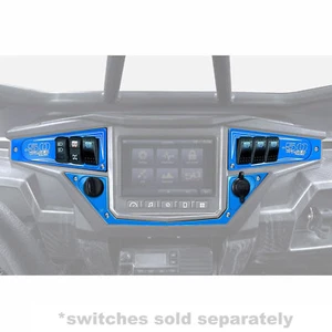 3pc Ride Command 6 Switch Dash Panel Polaris RZR XP1000 Turbo S 1000 900 Blue - Picture 1 of 6