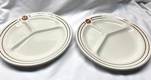 Pair of Vintage Vitrified China Divided Plates Marked FH by Albert Pick Co. - Picture 1 of 10