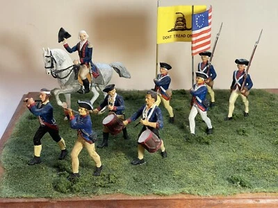 Лот эластолин 70 мм виньетка American Revolution профессиональная раскрашенная - Изображение 1 из 4