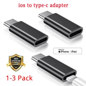 8 Pin Female (Apple) to USB-C (Type C USB) Male Adapter Converter For iPhone 16 - Picture 1 of 12
