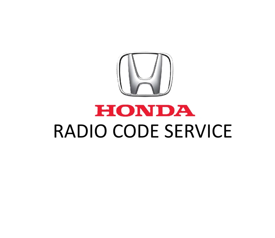 HONDA - Radio Code Service - JAZZ CIVIC ACCORD CRV INSIGHT  - Same day service - Image 1 of 1
