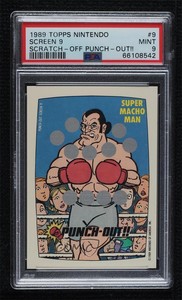 1989 Topps Nintendo Scratch-Off Game Punch Out!! Super Macho Man PSA 9 MINT kn8
