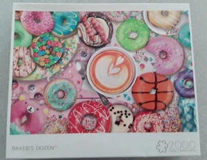 Buffalo Games "BAKER'S DOZEN" 2000 Pc Puzzle Donuts Poster COMPLETE 38.5"x 26.5" - Picture 1 of 5