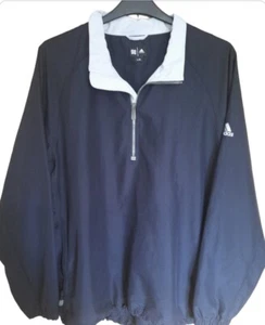 Adidas Mens (Large) Windbreaker Pullover 1/4 zip Long Sleeve Black. - Picture 1 of 9