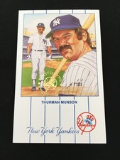 THURMAN MUNSON ODD BALL "PROTOTYPE" 1990 NEW YORK YANKEES BASEBALL #9 POST CARD