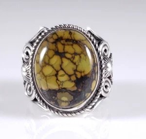 Andy Cadman Navajo Sterling Silver Ring Hubei Turquoise Handmade Old Style  - Picture 1 of 7