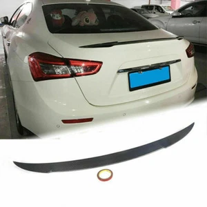 Spoiler trasero de fibra de carbono labio ala para Maserati Ghibli S Q4 sedán 2014-20 - Imagen 1 de 12