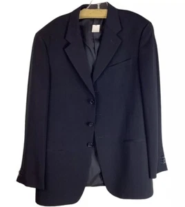 New Armani Collezioni Black Mens Blazer Suit Jacket Dressy 3 Button Italy 42R - Picture 1 of 13