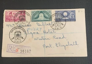 South Africa Natal 1949 Fdc Voortrekker Monument Registered Cover 30182 - Picture 1 of 4