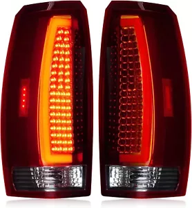 ESCALADE EXT 2007 - 2013 TAIL LIGHTS LEFT + RIGHT LED RUNNING RED LENS - Picture 1 of 9