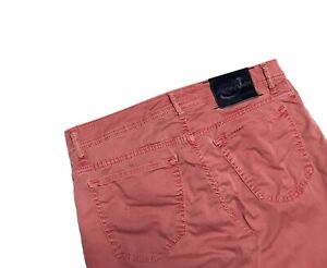 Men's Jacob Cohen PW688 Comfort Pink Handmade Jeans Pants Trousers Italy Size 34