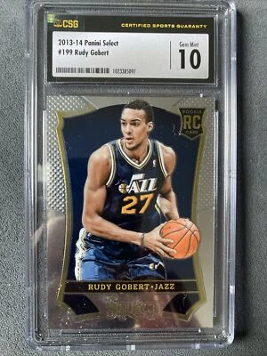 2013-14 Panini Select Rudy Gobert #199 Rookie Card RC CSG 10 Gem Mint Basketball - Image 1 of 4