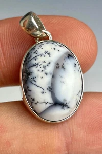 Ciondolo 4,27g OPALE DENDRITICO alta qualità .925 argento sterling #OTH64 - Foto 1 di 1