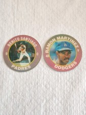 (2) 1991 7-Eleven Slurpee Coins - Benito Santiago Padres & Ramon Martinez L.A.
