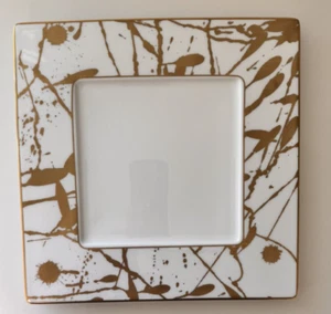 NORITAKE RAPTURES GOLD SQUARE SALAD PLATE new with tags - Picture 1 of 6