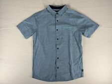 ROARK Button Up Shirt Mens Size Small Classic Fit Short Sleeve Blue Cotton NWOT