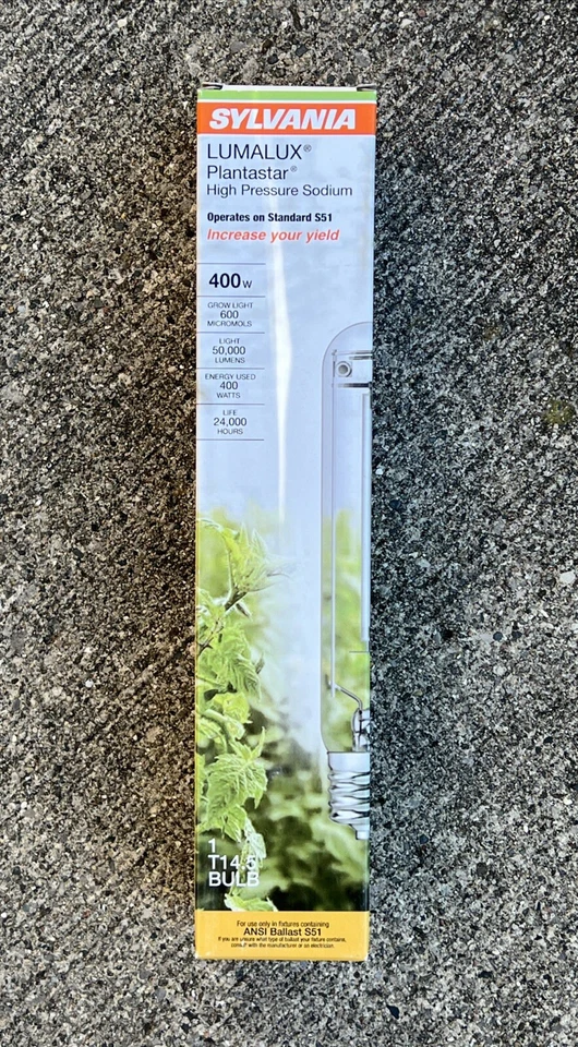 Sylvania LUMALUX 400W T14.5 Plantastar 高压钠生长灯泡 — 第 1/1 张图片