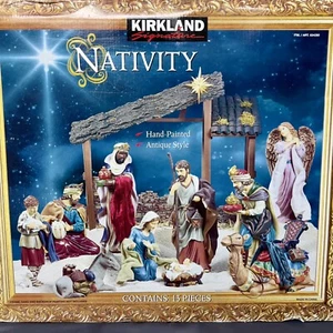 Juego de Belén XL Kirkland Signature 13 Piezas Raro 634280 Jesús Figuras de Navidad - Imagen 1 de 20