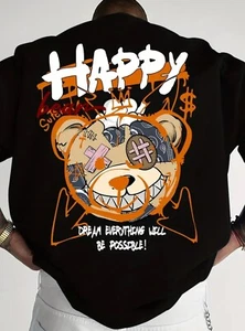 Camiseta de hombre oversize - Happy Bear "¡Dream Everything Will Be Possible!" - Imagen 1 de 14