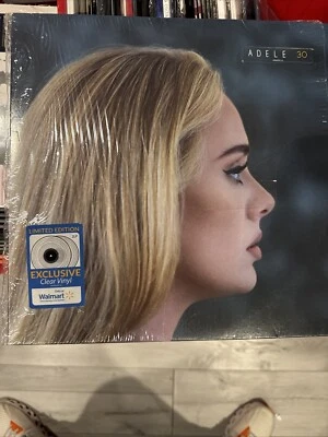 Adele - 30 - Walmart Exclusive Clear Vinyl 2LP  NEW Plastic Ripped FREE SHIPPING - Image 1 of 2