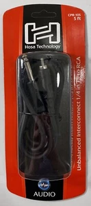 Hosa CPR-105 5 Fuß unsymmetrische Verbindung 1/4" Stecker TS auf RCA Stecker Kabel - Bild 1 von 2