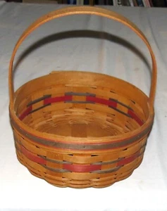 Cesta de celebración Longaberger 1992 Crisco con asa - 10 x 4 pulgadas - Imagen 1 de 5